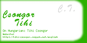 csongor tihi business card